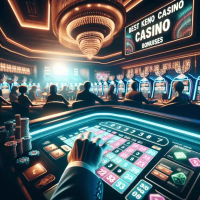 Playing Keno on an online casino interface