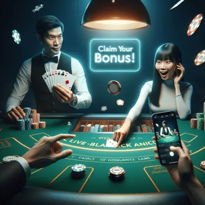 Live Blackjack online gameplay table